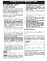 Предварительный просмотр 2 страницы Crosley CRG3110GWBB Installation Instructions Manual