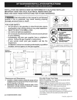 Предварительный просмотр 1 страницы Crosley CRG3120LWA Installation Instructions Manual