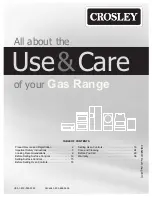 Preview for 1 page of Crosley CRGE3455TSA Use & Care Manual