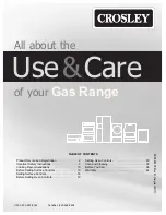 Preview for 1 page of Crosley CRGE3481TDA Use & Care Manual