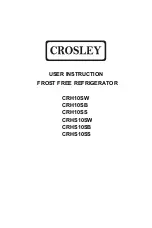 Crosley CRH10SB User Instruction preview