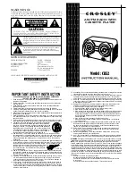 Crosley Crosley Coloradio CR52 Instruction Manual preview