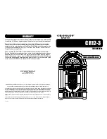 Crosley Crosley Full Size Jukebox CR12-3 Instruction Manual preview