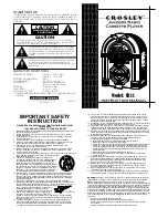 Crosley Crosley Jukebox CR11 Instruction Manual preview