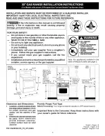 Preview for 1 page of Crosley CRP3160GQQA Installation Instructions Manual