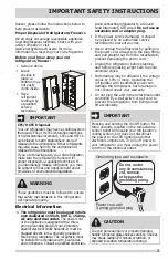 Preview for 3 page of Crosley CRSE233TB0 Use & Care Manual