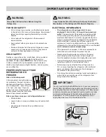 Предварительный просмотр 3 страницы Crosley CRSH268MB Use & Care Manual