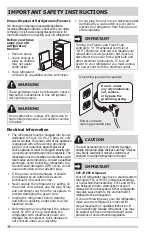 Preview for 4 page of Crosley CRTEH182TW0 Use & Care Manual