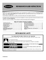 Crosley CS22CFXTB01 User Instructions preview