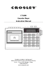 Crosley CT100B Instruction Manual предпросмотр