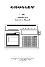 Crosley CT200A Instruction Manual preview