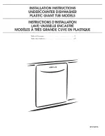 Preview for 1 page of Crosley CUD6710XB0 Installation Instructions Manual