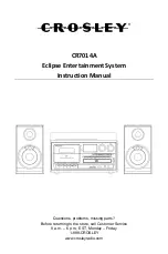 Crosley Eclipse CR7014A Instruction Manual preview