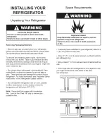 Preview for 4 page of Crosley FFCR17E Use & Care Manual