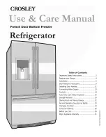 Preview for 1 page of Crosley French Door Bottom Freezer Use & Care Manual