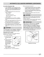 Preview for 17 page of Crosley French Door Bottom Freezer Use & Care Manual