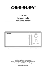 Crosley Harmony CR3037B Instruction Manual preview