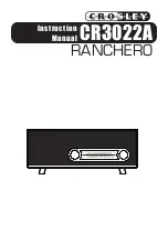 Crosley RANCHERO CR3022A Instruction Manual preview