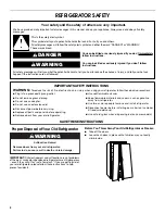 Предварительный просмотр 2 страницы Crosley Refrigerator Use & Care Manual