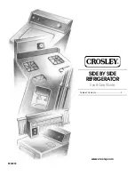 Crosley SIDE BY SIDE REFRIGERATOR Use & Care Manual preview