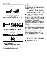 Preview for 16 page of Crosley SIDE BY SIDE REFRIGERATOR Use & Care Manual