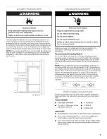 Preview for 3 page of Crosley W10175450A User Instructions