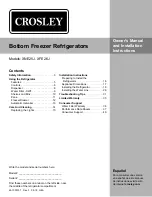 Crosley XFE26J Owner'S Manual And Installation Instructions preview