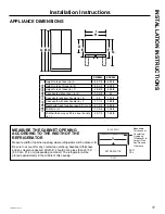 Preview for 17 page of Crosley XFE26J Owner'S Manual And Installation Instructions