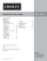 Crosley XGB635 Owner'S Manual preview