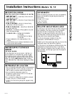 Preview for 9 page of Crosley XPS15BTH Owner'S Manual And Installation Instructions