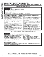 Preview for 4 page of Crosley XTS21 Owner'S Manual And Installation Instructions