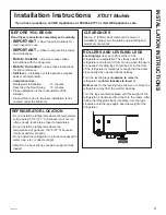 Preview for 9 page of Crosley XTS21 Owner'S Manual And Installation Instructions