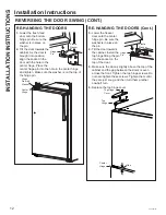 Preview for 12 page of Crosley XTS21 Owner'S Manual And Installation Instructions