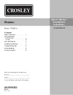 Crosley YTW4514 Owner'S Manual & Installation Instructions preview