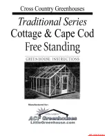 Cross Country Greenhouses Traditional Series Instructions Manual preview