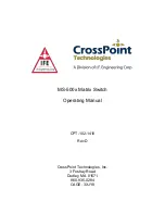 Предварительный просмотр 1 страницы Cross point MS-500 Series Operating Manual