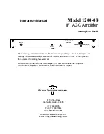 Cross Technologies 1200-08 Instruction Manual предпросмотр