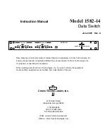 Cross Technologies 1582-14 Instruction Manual предпросмотр