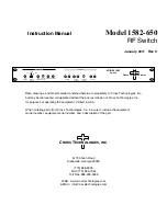 Cross Technologies 1582-650 Instruction Manual preview