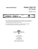 Cross Technologies 1582-725 Instruction Manual preview