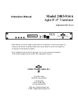 Cross Technologies 2083-914A Instruction Manual preview