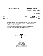 Предварительный просмотр 1 страницы Cross Technologies 2115-122 Instruction Manual