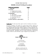 Предварительный просмотр 2 страницы Cross Technologies 2116-140T120 Instruction Manual