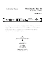 Предварительный просмотр 1 страницы Cross Technologies 2282-122-21 Instruction Manual