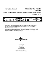 Cross Technologies 2483-40311 Instruction Manual preview