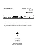 Cross Technologies 2582-122 Instruction Manual preview