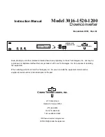 Предварительный просмотр 1 страницы Cross Technologies 3016-1520-1200 Instruction Manual