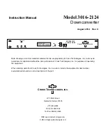 Предварительный просмотр 1 страницы Cross Technologies 3016-2124 Instruction Manual