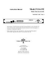 Cross Technologies 3116-192 Instruction Manual предпросмотр