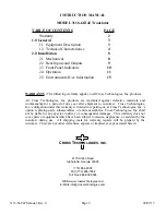 Preview for 2 page of Cross Technologies 3116-66T42 Instruction Manual